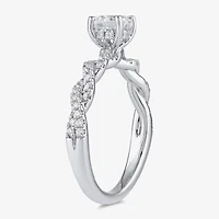 (G / I1) Womens 2 CT. T.W. Lab Grown White Diamond 14K Gold Round Engagement Ring