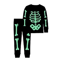 Carter's Halloween Toddler Girls Rib Round Neck Long Sleeve 2-pc. Pajama Sets