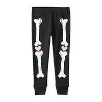 Carter's Halloween Toddler Girls Rib Round Neck Long Sleeve 2-pc. Pajama Sets