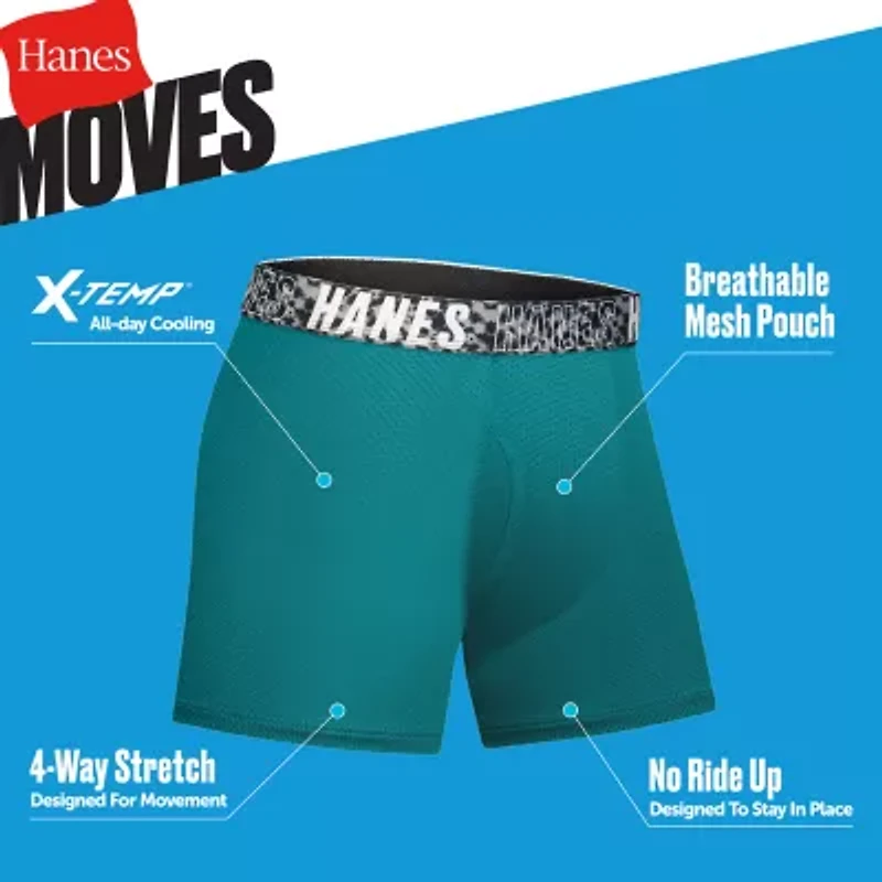Hanes Moves Little & Big Kid Boys 5 Pack Boxer Briefs Bux88f