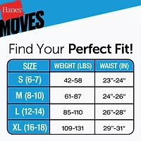 Hanes Moves Stretch Little & Big Kid Boys 5 Pack Boxer Briefs