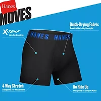 Hanes Moves Stretch Little & Big Kid Boys 5 Pack Boxer Briefs