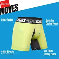 Hanes Moves Anti Chafe Little & Big Kid Boys 5 Pack Boxer Briefs Buacbc