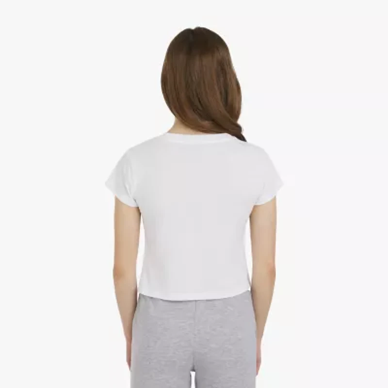 Champion Big Kid Girls Crew Neck Short Sleeve Slim Fit Graphic T-Shirt