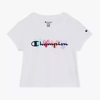 Champion Big Kid Girls Crew Neck Short Sleeve Slim Fit Graphic T-Shirt