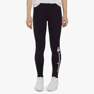 Champion Big Girls Mid Rise Skinny Full Length Leggings