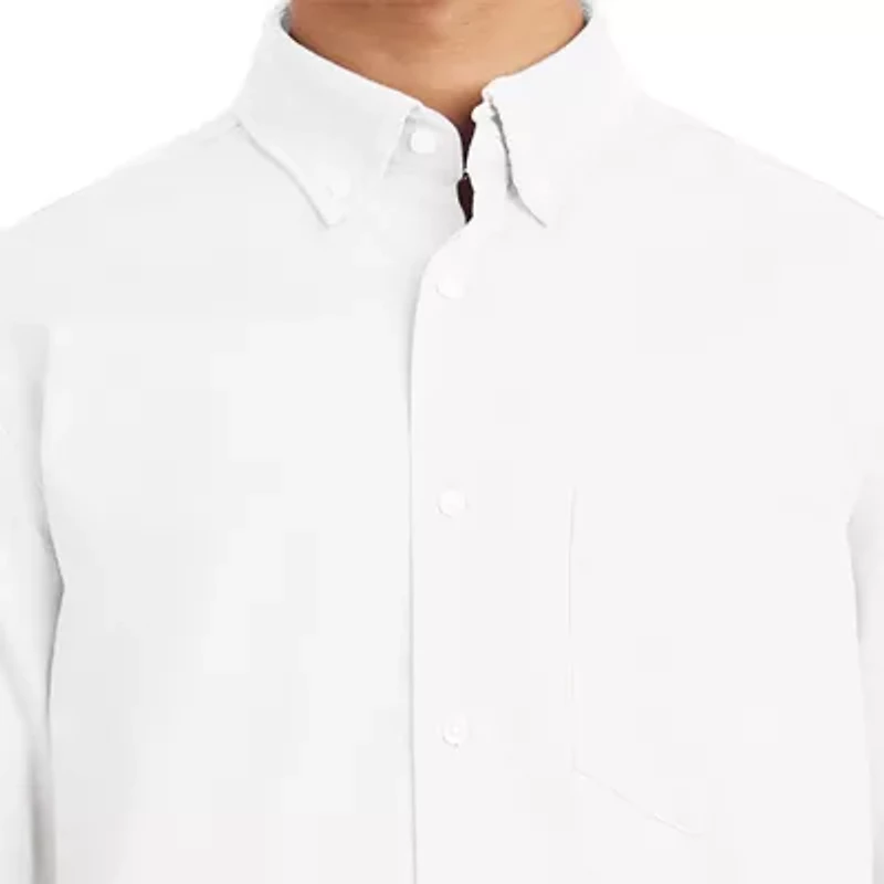 IZOD Young Mens Oxford Stretch Dress Shirt