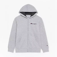 Champion Big Kid Boys Long Sleeve Embroidered Fleece Zipper Hoodie