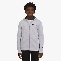 Champion Big Kid Boys Long Sleeve Embroidered Fleece Zipper Hoodie