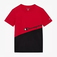 Champion Big Kid Boys Crew Neck Short Sleeve Regular Fit Graphic T-Shirt