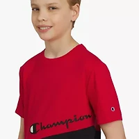 Champion Big Kid Boys Crew Neck Short Sleeve Regular Fit Graphic T-Shirt