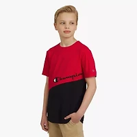 Champion Big Kid Boys Crew Neck Short Sleeve Regular Fit Graphic T-Shirt