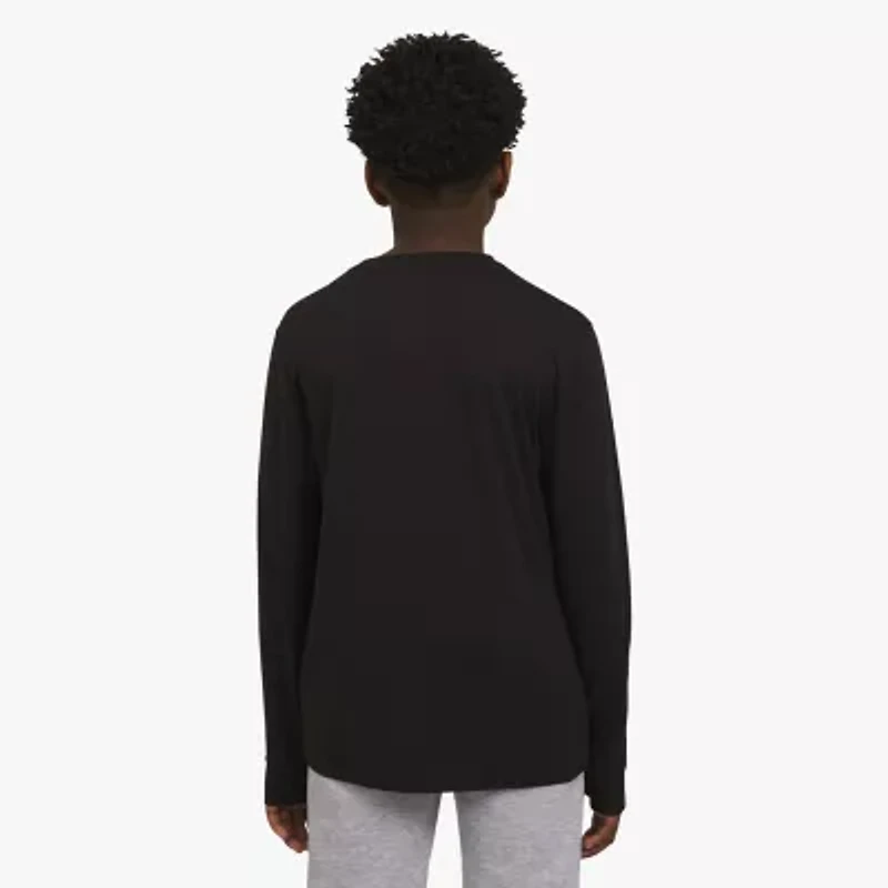 Champion Big Kid Boys Crew Neck Long Sleeve Regular Fit Graphic T-Shirt