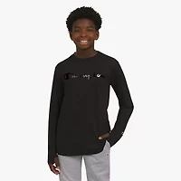Champion Big Kid Boys Crew Neck Long Sleeve Regular Fit Graphic T-Shirt