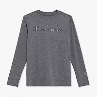 Champion Big Kid Boys Crew Neck Long Sleeve Regular Fit Graphic T-Shirt