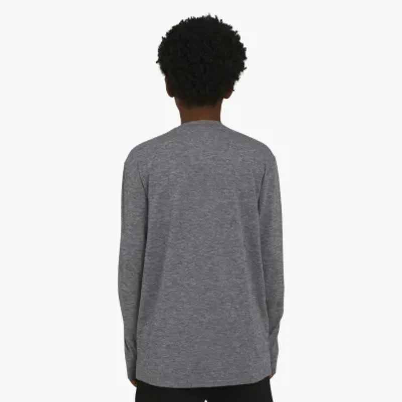 Champion Big Kid Boys Crew Neck Long Sleeve Regular Fit Graphic T-Shirt