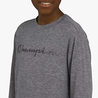Champion Big Kid Boys Crew Neck Long Sleeve Regular Fit Graphic T-Shirt