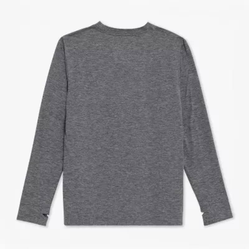 Champion Big Kid Boys Crew Neck Long Sleeve Regular Fit Graphic T-Shirt