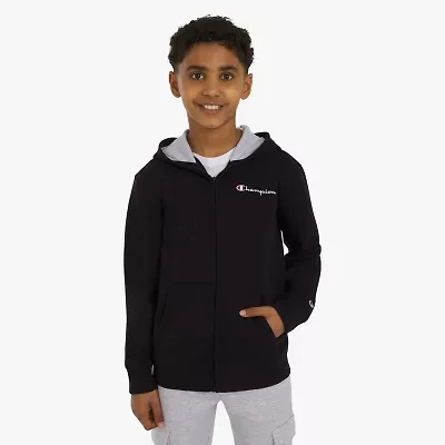 Champion Big Boys Embroidered Fleece Zipper Hoodie