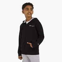 Champion Big Kid Boys Long Sleeve Embroidered Fleece Zipper Active Hoodie