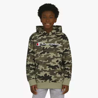 Champion Big Kid Boys Long Sleeve Embroidered Fleece Active Hoodie