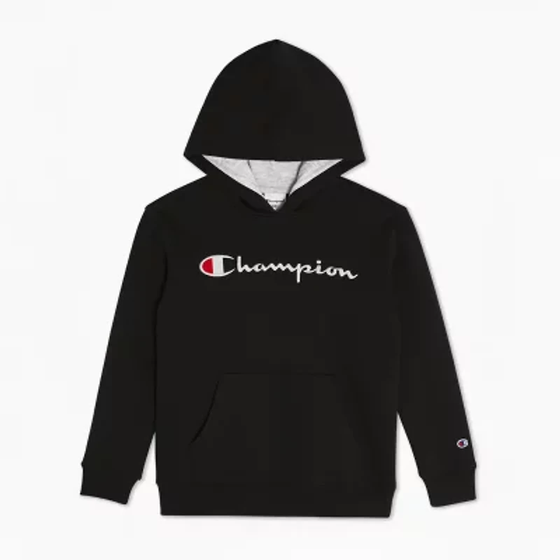 Champion Big Kid Boys Long Sleeve Embroidered Fleece Hoodie