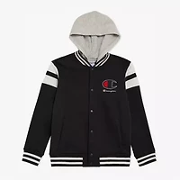 Champion Big Kid Boys Fleece Midweight Varsity Jacket