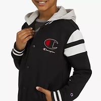 Champion Big Kid Boys Fleece Midweight Varsity Jacket