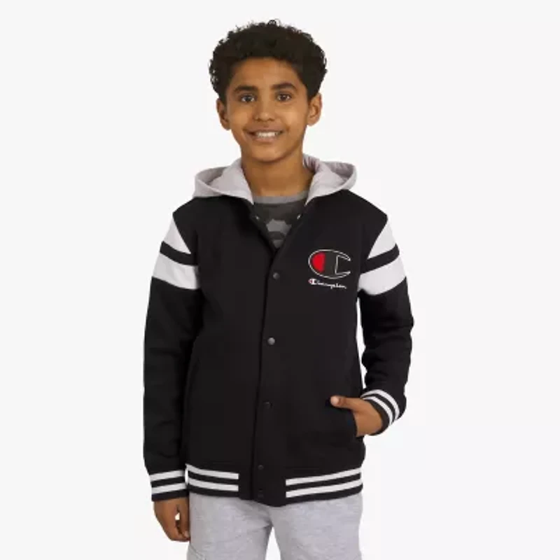Champion Big Kid Boys Fleece Midweight Varsity Jacket