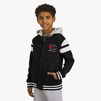 Champion Big Kid Boys Fleece Midweight Varsity Jacket