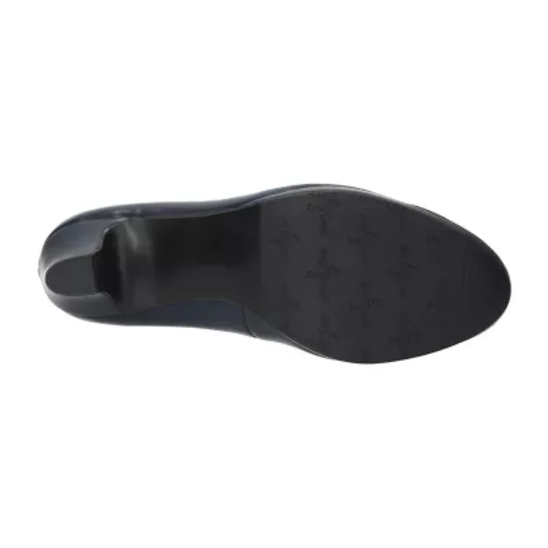 Easy Street Equinox Womens Round Stiletto Heel Pumps Narrow Width