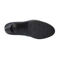 Easy Street Equinox Womens Round Stiletto Heel Pumps Narrow Width