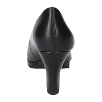 Easy Street Equinox Womens Round Stiletto Heel Pumps