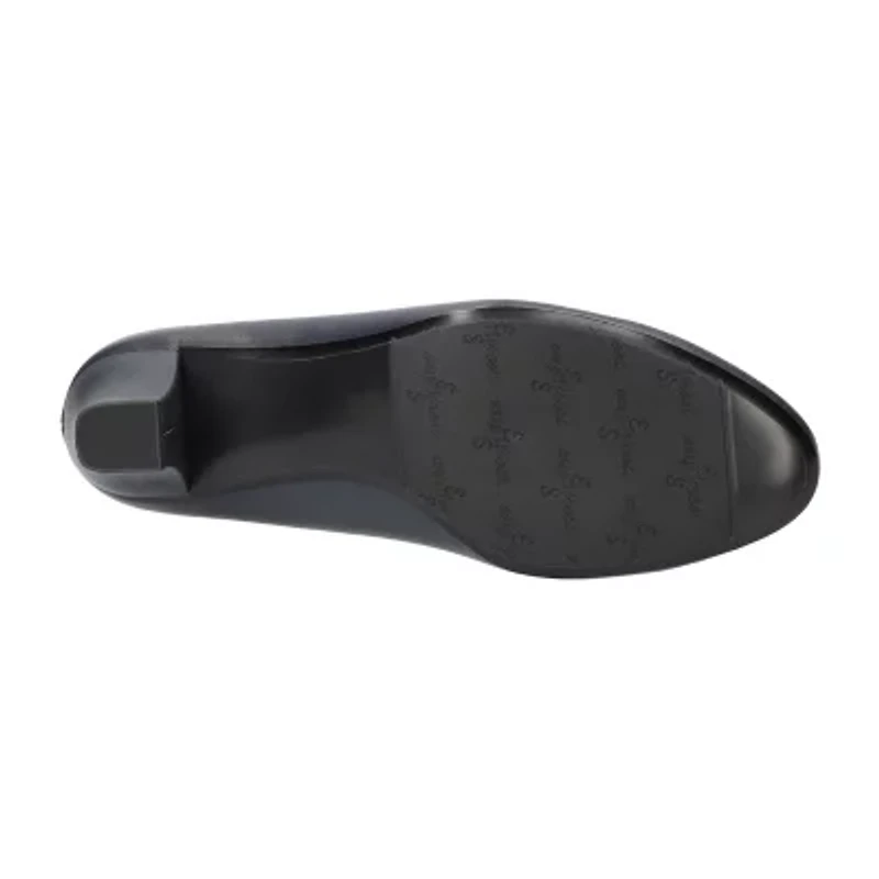 Easy Street Kata Womens Round Stiletto Heel Pumps Narrow Width