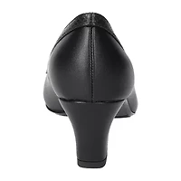 Easy Street Kata Womens Round Stiletto Heel Pumps