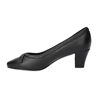 Easy Street Kata Womens Round Stiletto Heel Pumps