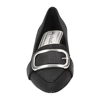 Easy Street Aster Womens Pointed Closed Toe Block Heel Pumps