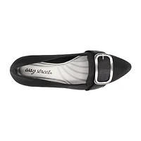 Easy Street Aster Womens Pointed Closed Toe Block Heel Pumps
