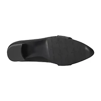 Easy Street Aster Womens Pointed Closed Toe Block Heel Pumps