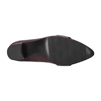 Easy Street Aster Womens Pointed Closed Toe Block Heel Pumps