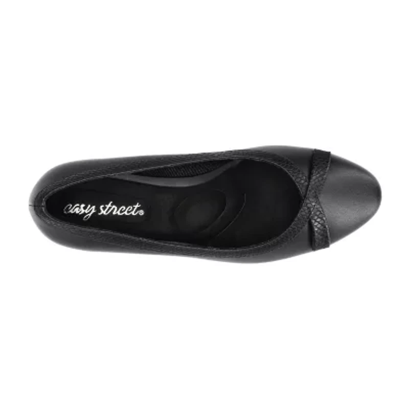 Easy Street Kata Womens Round Stiletto Heel Pumps