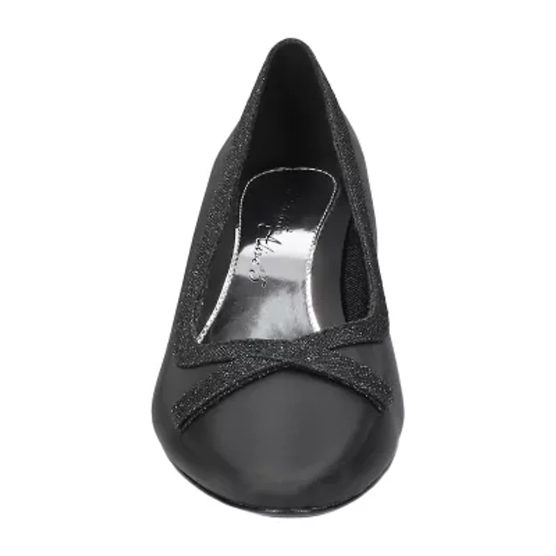 Easy Street Kata Womens Round Stiletto Heel Pumps