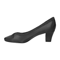 Easy Street Kata Womens Round Stiletto Heel Pumps