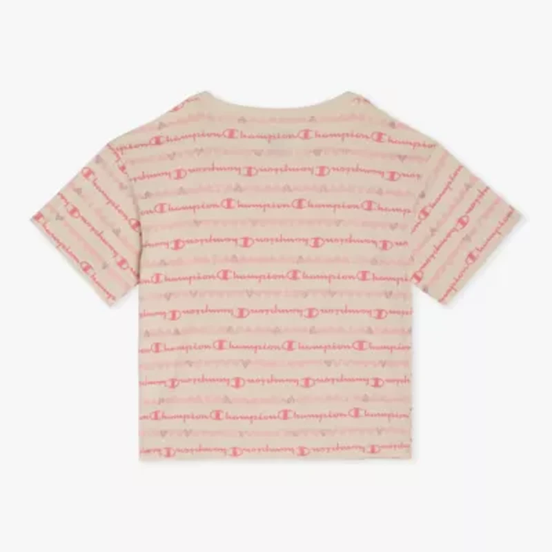 Champion Big Kid Girls Crew Neck Short Sleeve Loose Fit Graphic T-Shirt