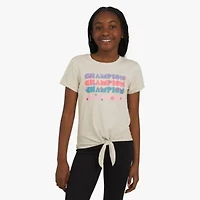 Champion Big Kid Girls Crew Neck Short Sleeve Regular Fit Graphic T-Shirt
