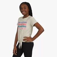 Champion Big Kid Girls Crew Neck Short Sleeve Regular Fit Graphic T-Shirt
