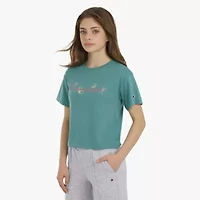 Champion Big Kid Girls Crew Neck Short Sleeve Loose Fit Graphic T-Shirt