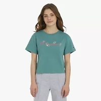 Champion Big Kid Girls Crew Neck Short Sleeve Loose Fit Graphic T-Shirt