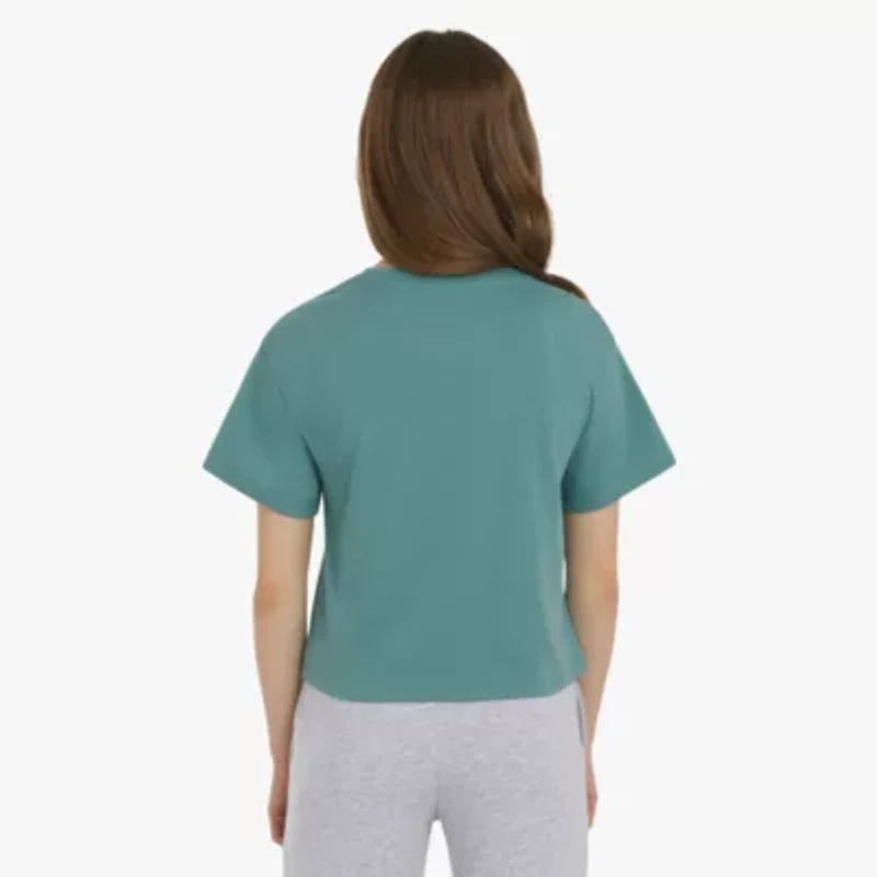 Champion Big Kid Girls Crew Neck Short Sleeve Loose Fit Graphic T-Shirt