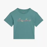 Champion Big Kid Girls Crew Neck Short Sleeve Loose Fit Graphic T-Shirt